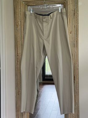 Haggar Men's Khaki Dress Pants - Classic Straight Leg